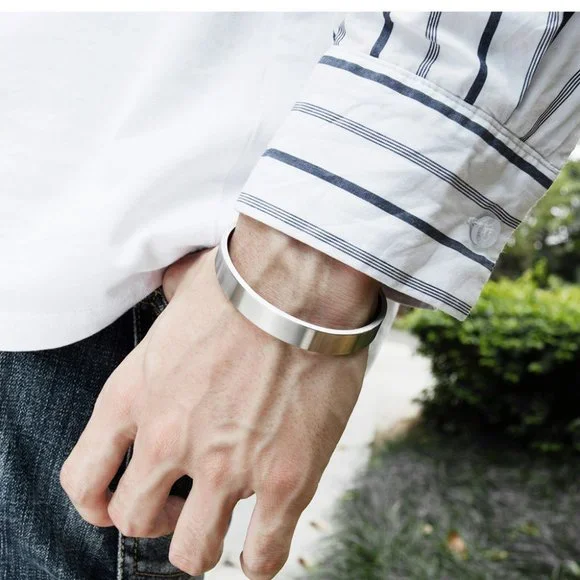 men silver bracelet - Picture 2 of 2